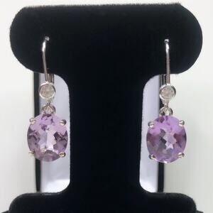 Beautiful 8ctw Lavender Amethyst Earrings Rose de France earrings